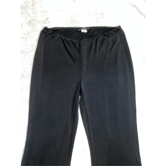 Vintage y2k Black Flare Low Rise Office Pants Large - Picture 11 of 12